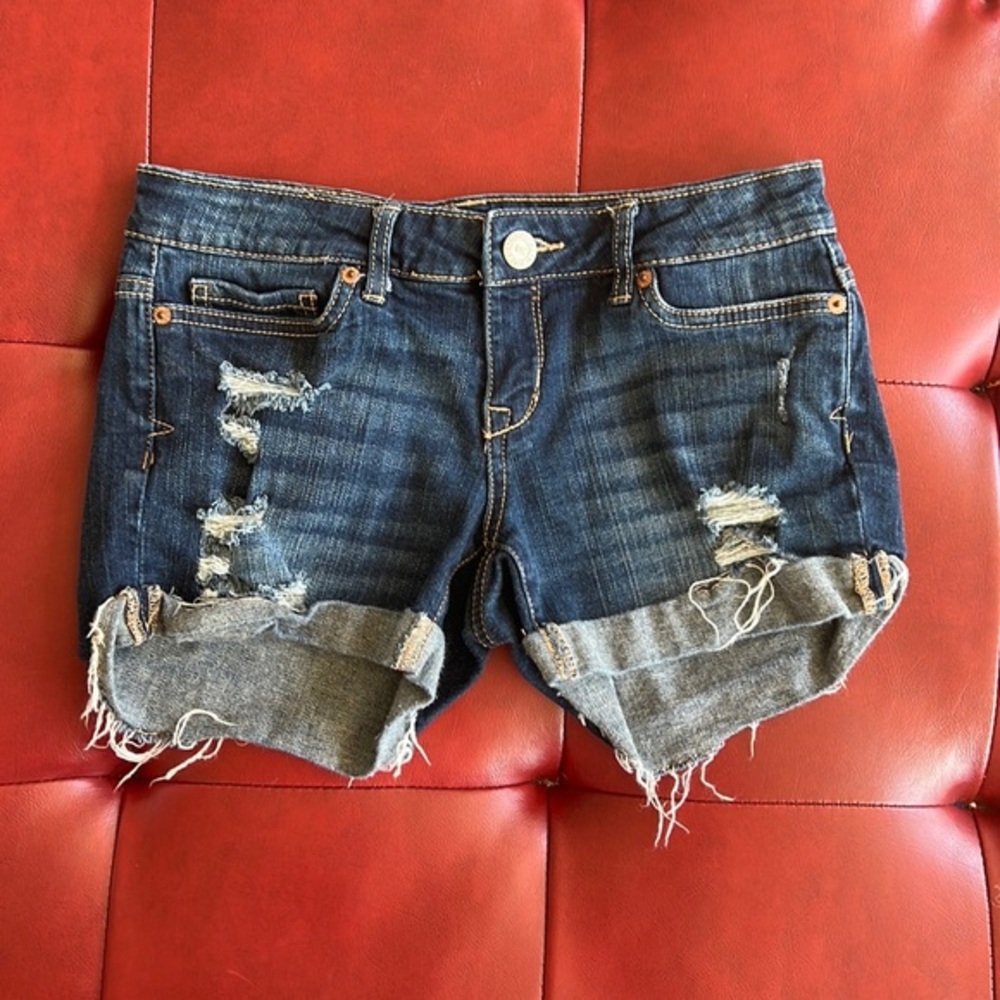 Aeropostale Ripped Jean Shorts